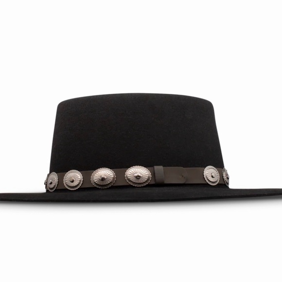 Charlie One Horse Black Hat with Silver Embellishments High Desert - Picture 3 of 11